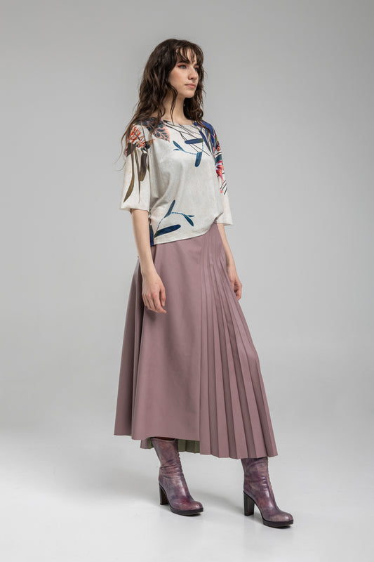 Aurora Pleated Midi Skirt