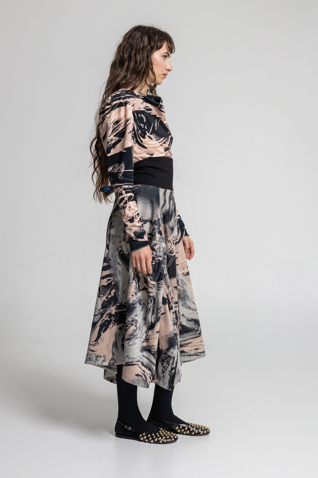 long sleeves soft elastic velvet top