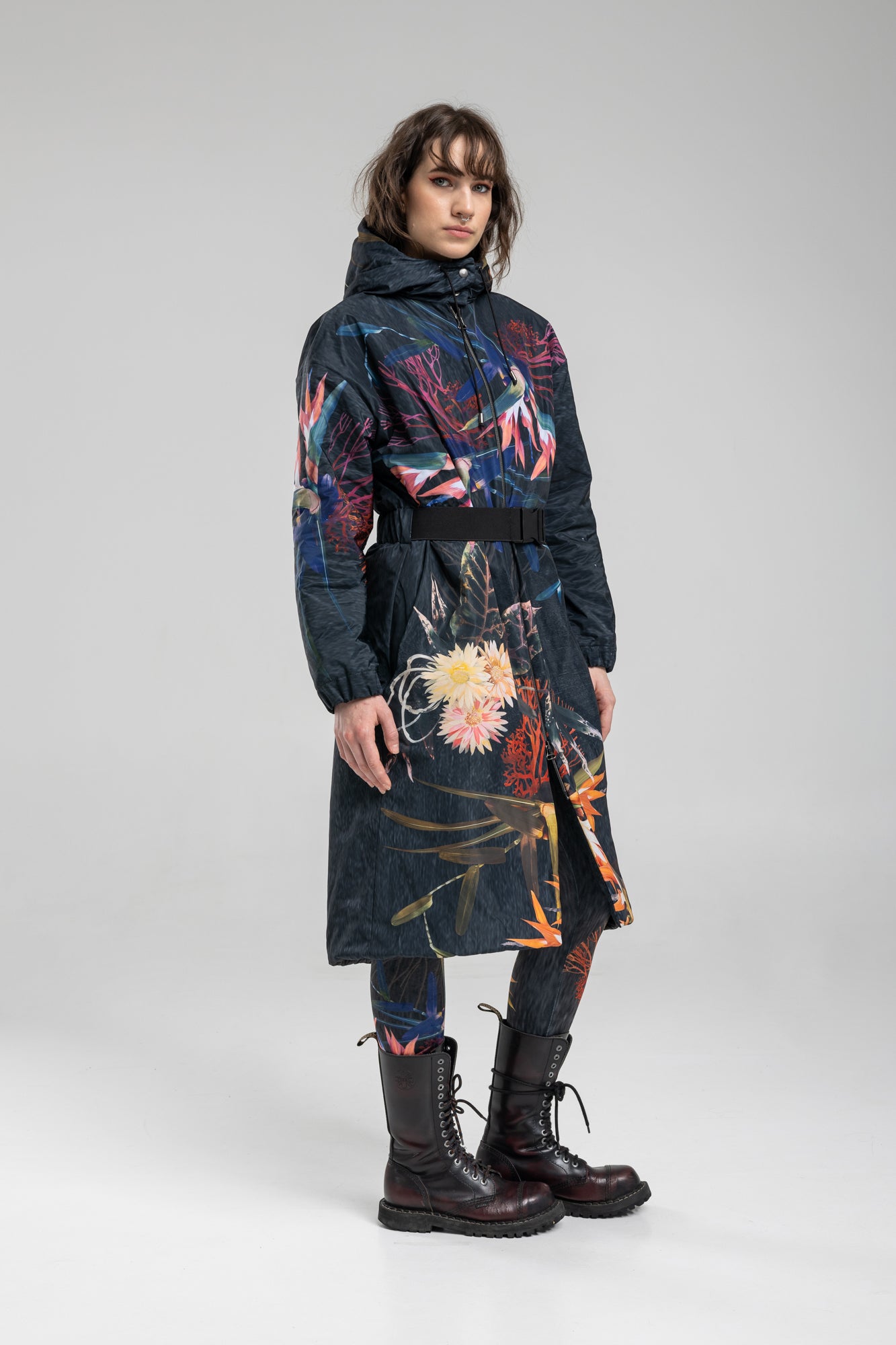 hooded parka style jacket