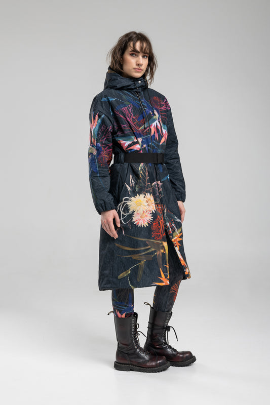 hooded parka style jacket