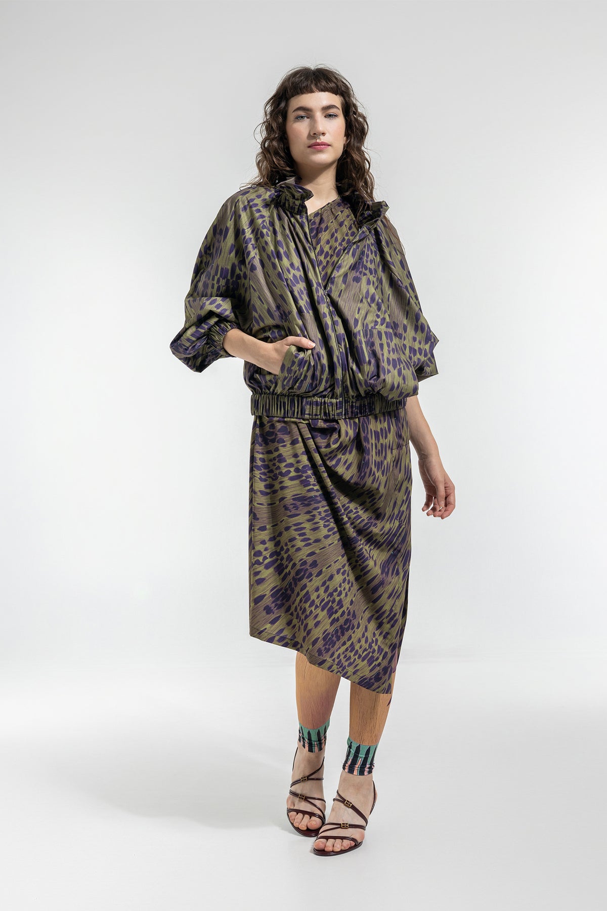 Breath Printed Zipped Jacket