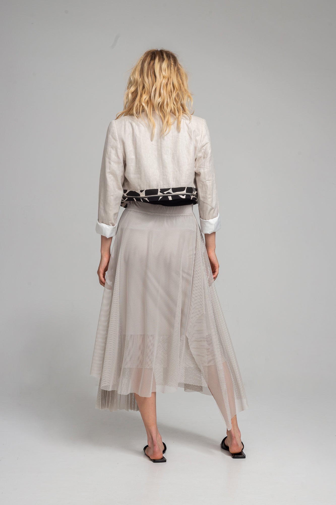 mesh elastic wasiter maxi skirt artista budapest