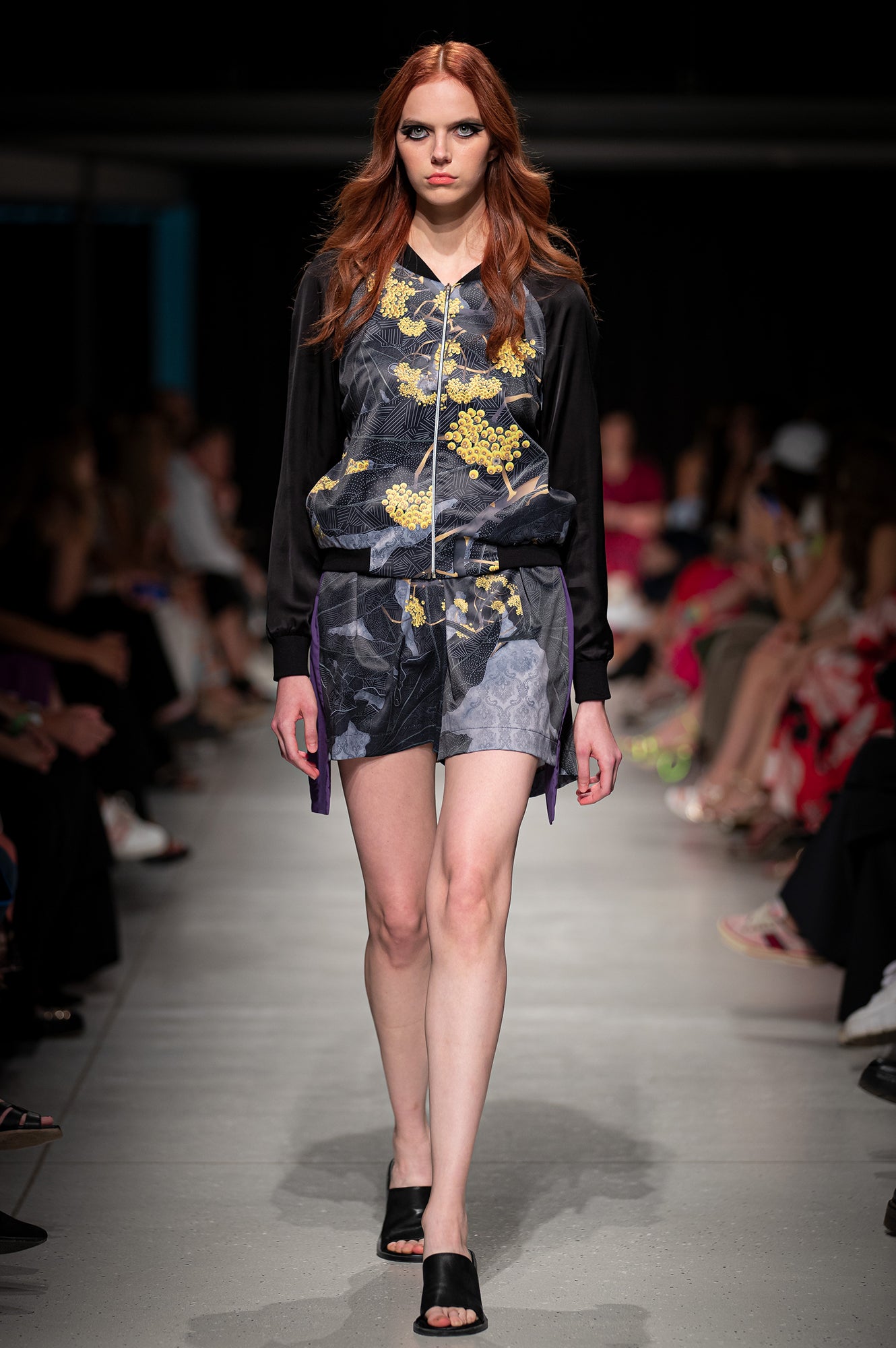 Diana printed bomber jacket at Budapest Central European Fashion Week Artista Budapest