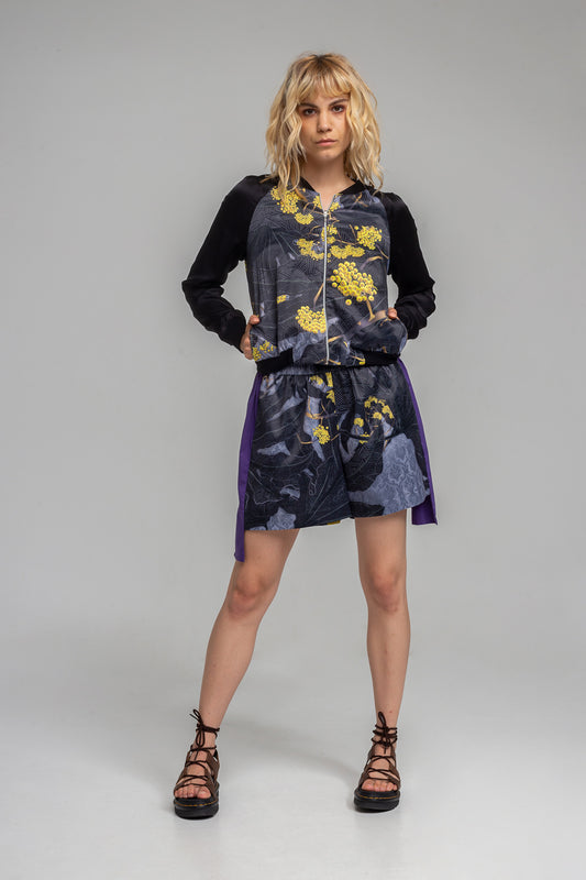 v-neck bomber jacket with zipup closure artista budapest