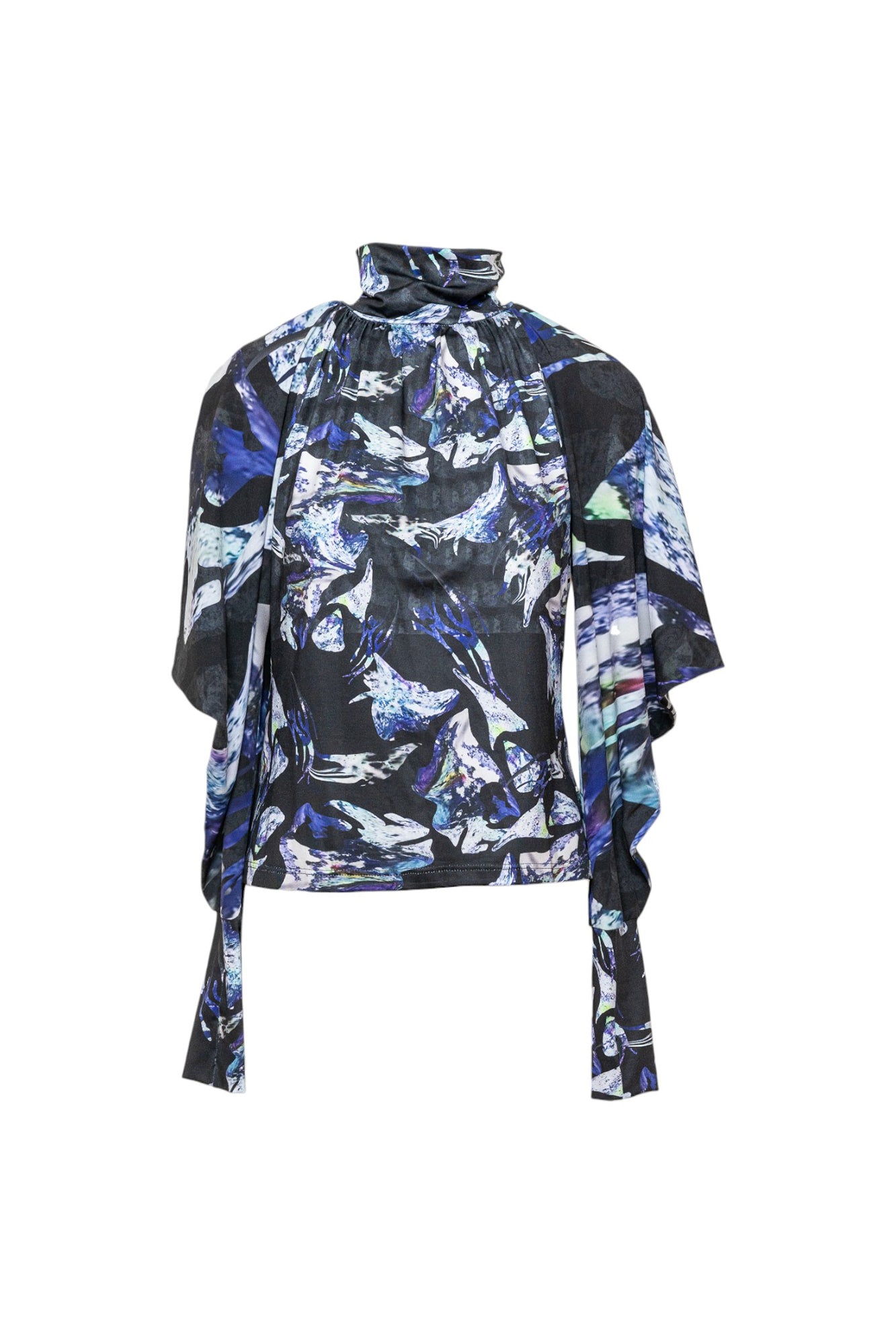 Dark Crystal Printed Draped Top Artista Budapest