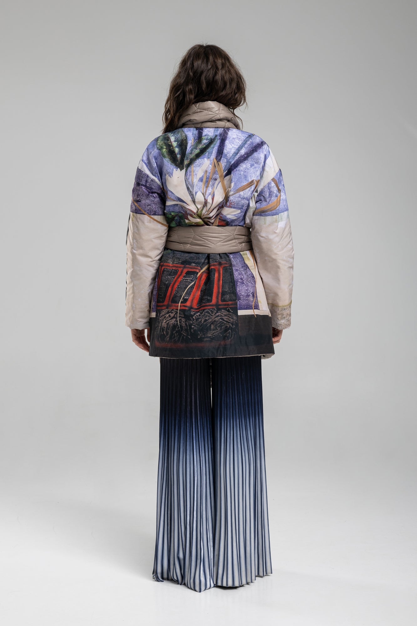 Reversible jacket with digital print