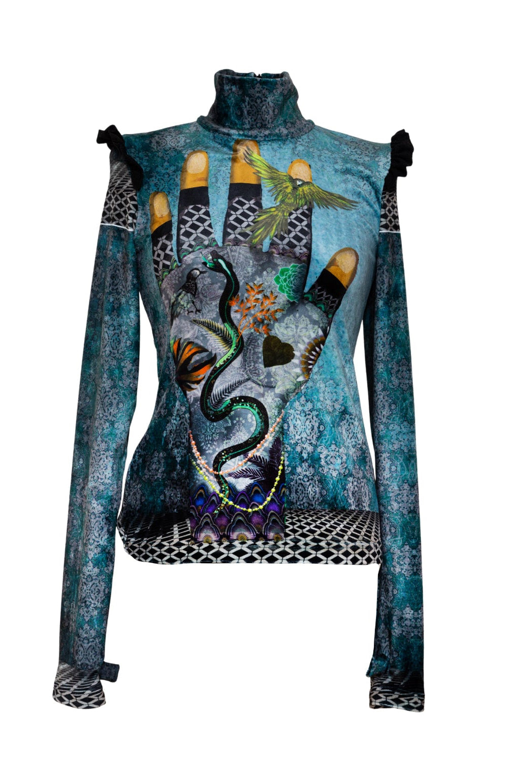 soft velvet top from elastic fabric