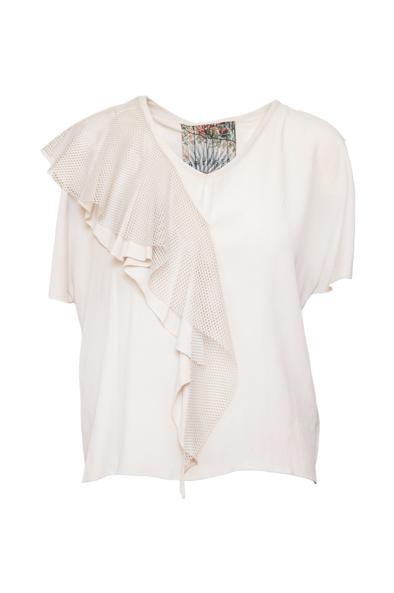Fringe feminine v-neck top artista budapest