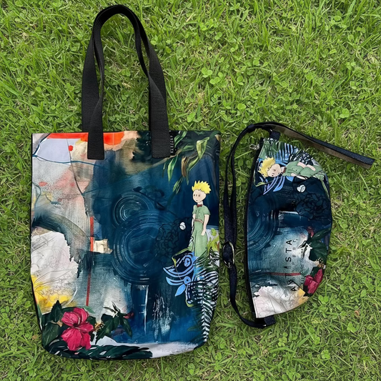 Tote Bag and Bum bag with same unique print