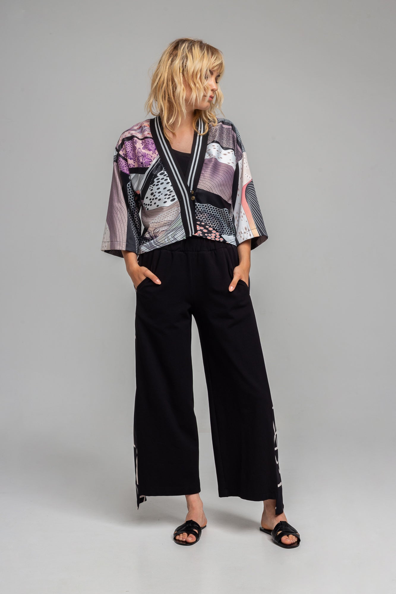 GAIA cropped kimono