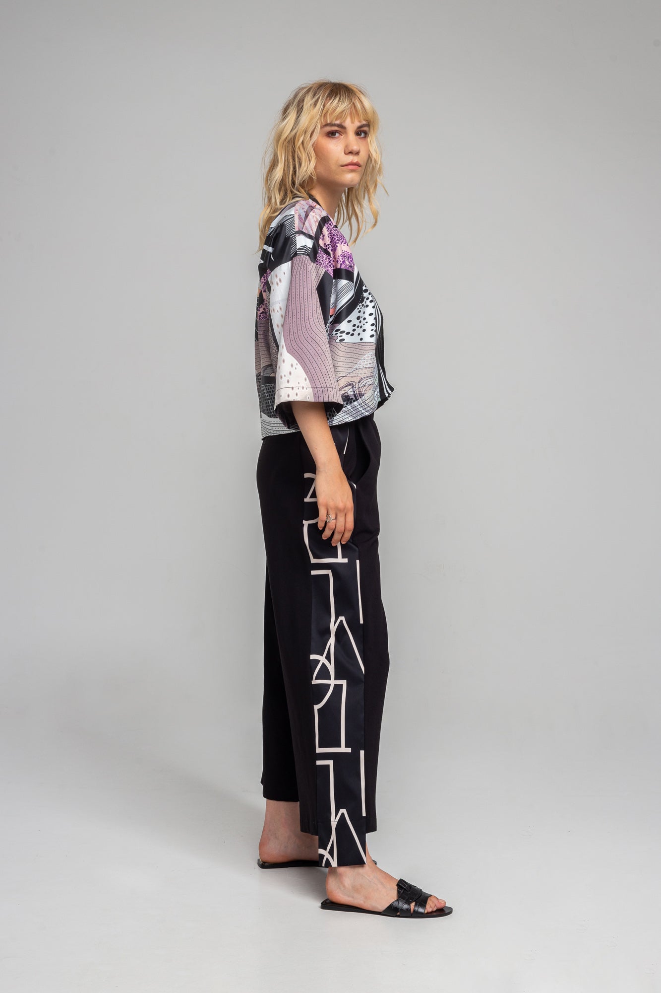 cropped vibrant printed kimono artista budapest