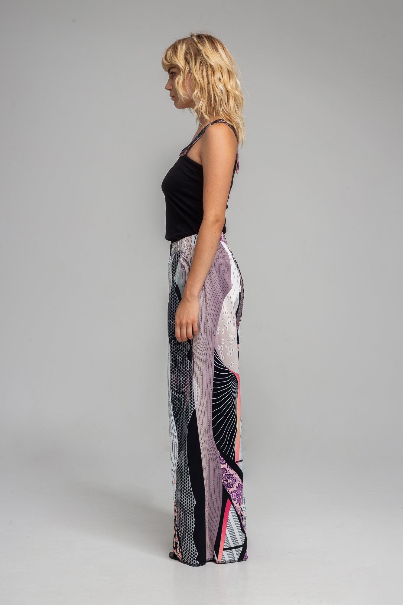 GAIA printed palazzo leg pants