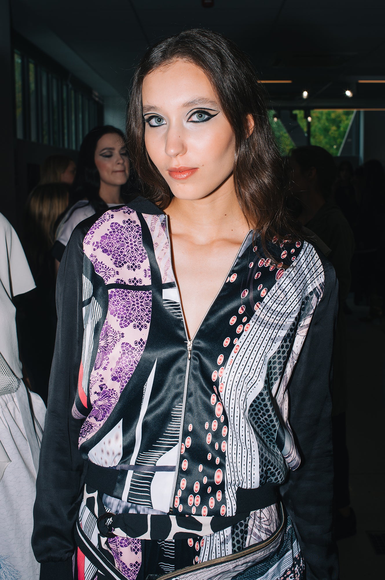 Gaia printed bomber jacket at bcefwss24 artista budapest