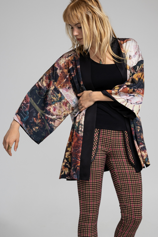 3/4 batwing sleeves kimono