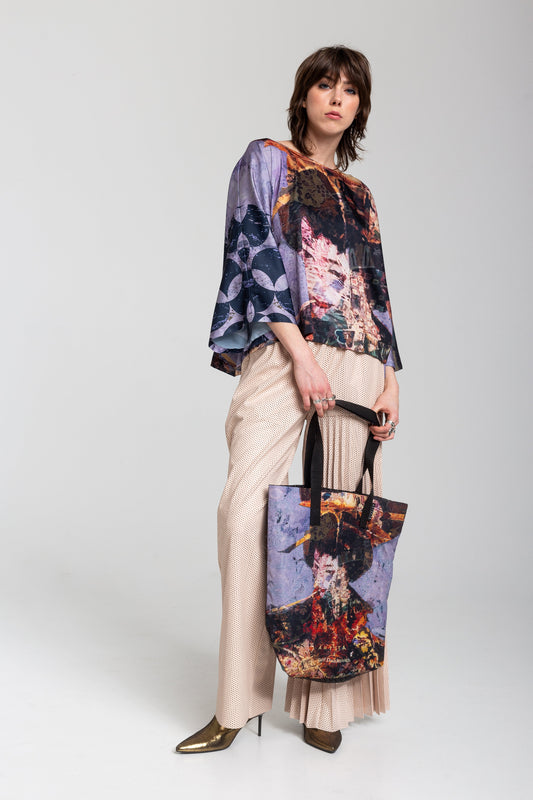 GEISHA lilac tote bag