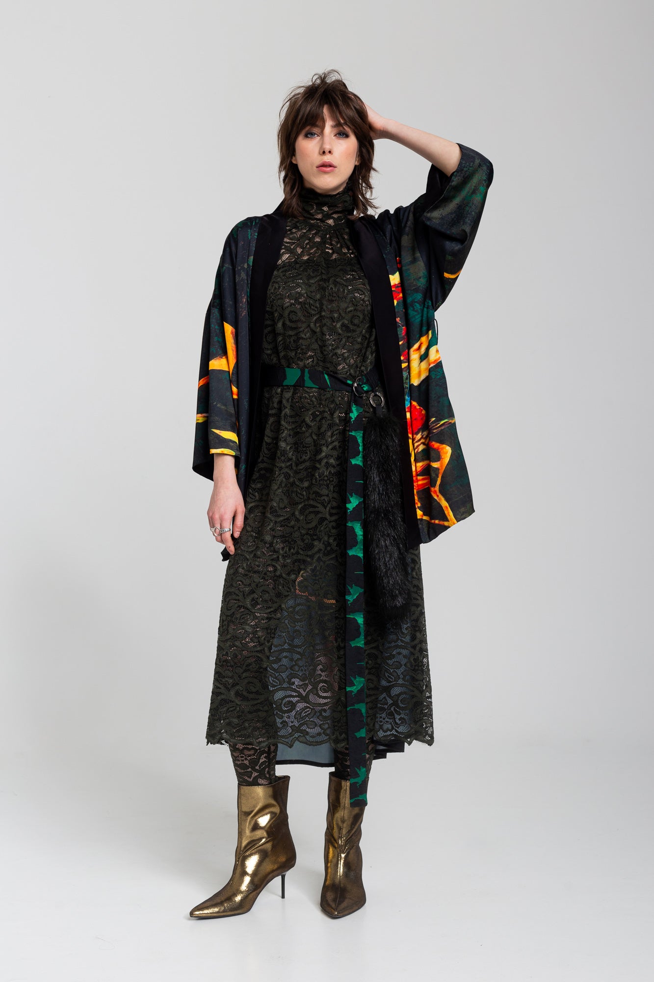 unique printed kimono