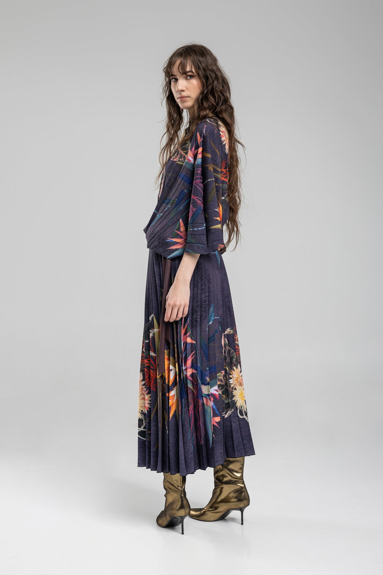 Pleated Blouse with elastic waist