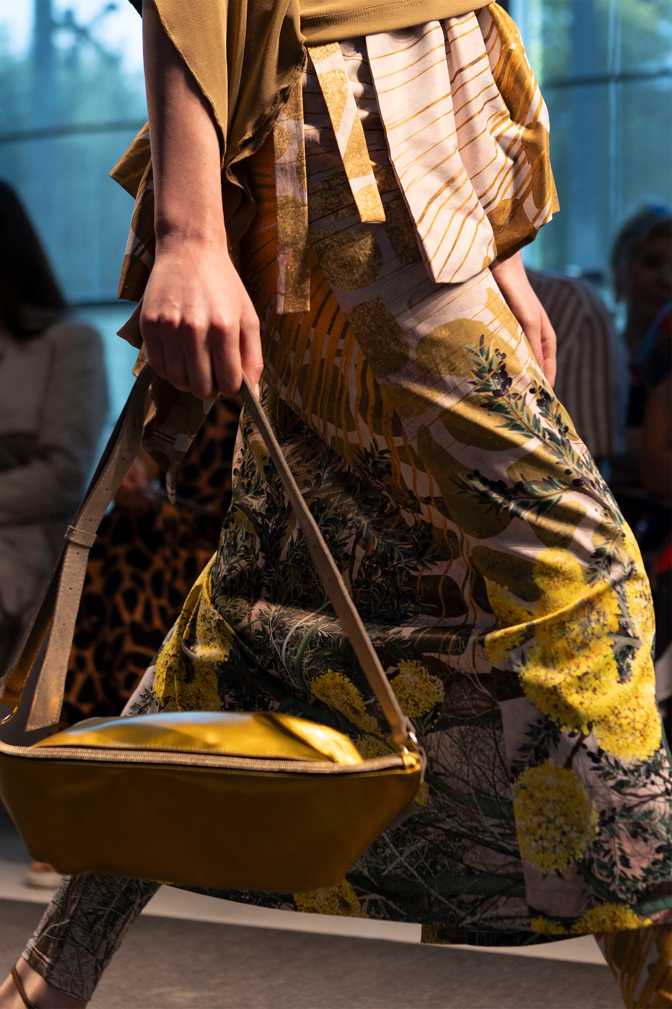 Gold Fennel Midi Pencil Skirt at Budapest Central European Fashion Week