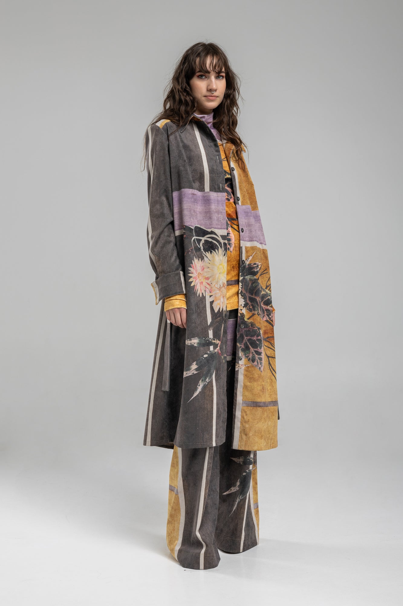 Corduroy Shirt Dress midi cut