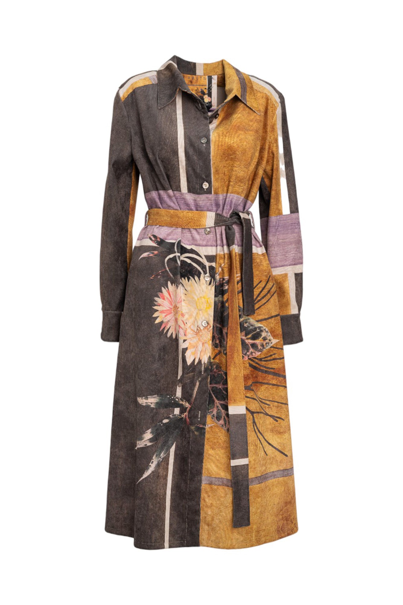 Shirt Dress with stiff collar
