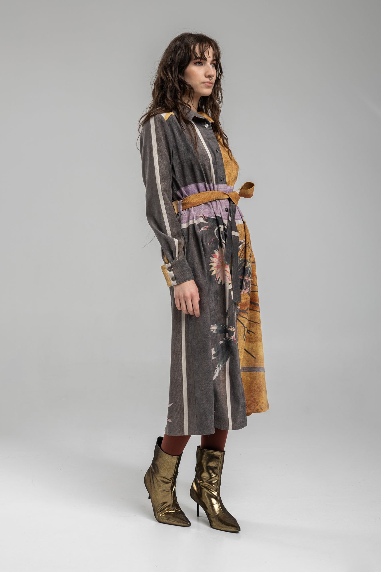 Shirt Dress with sensitive colour prints