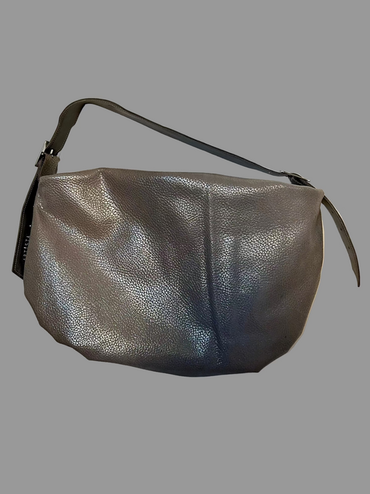 SOFT SILVER little leather bubble bag