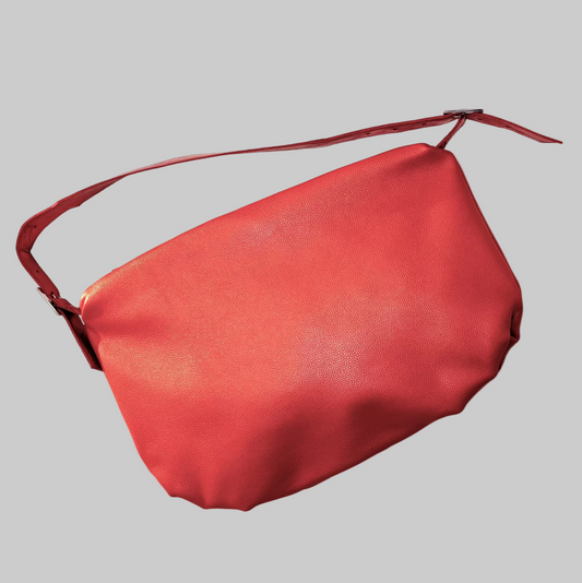 Very Red Leather Bubble Bag