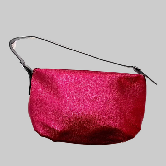 Cyclamen Leather Bubble Bag