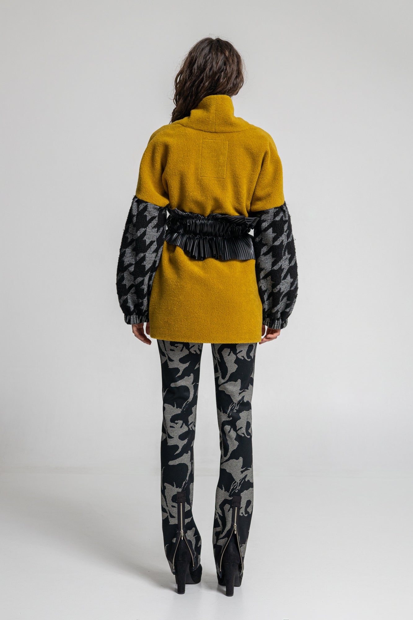 oversized kimono style coat under the hip length