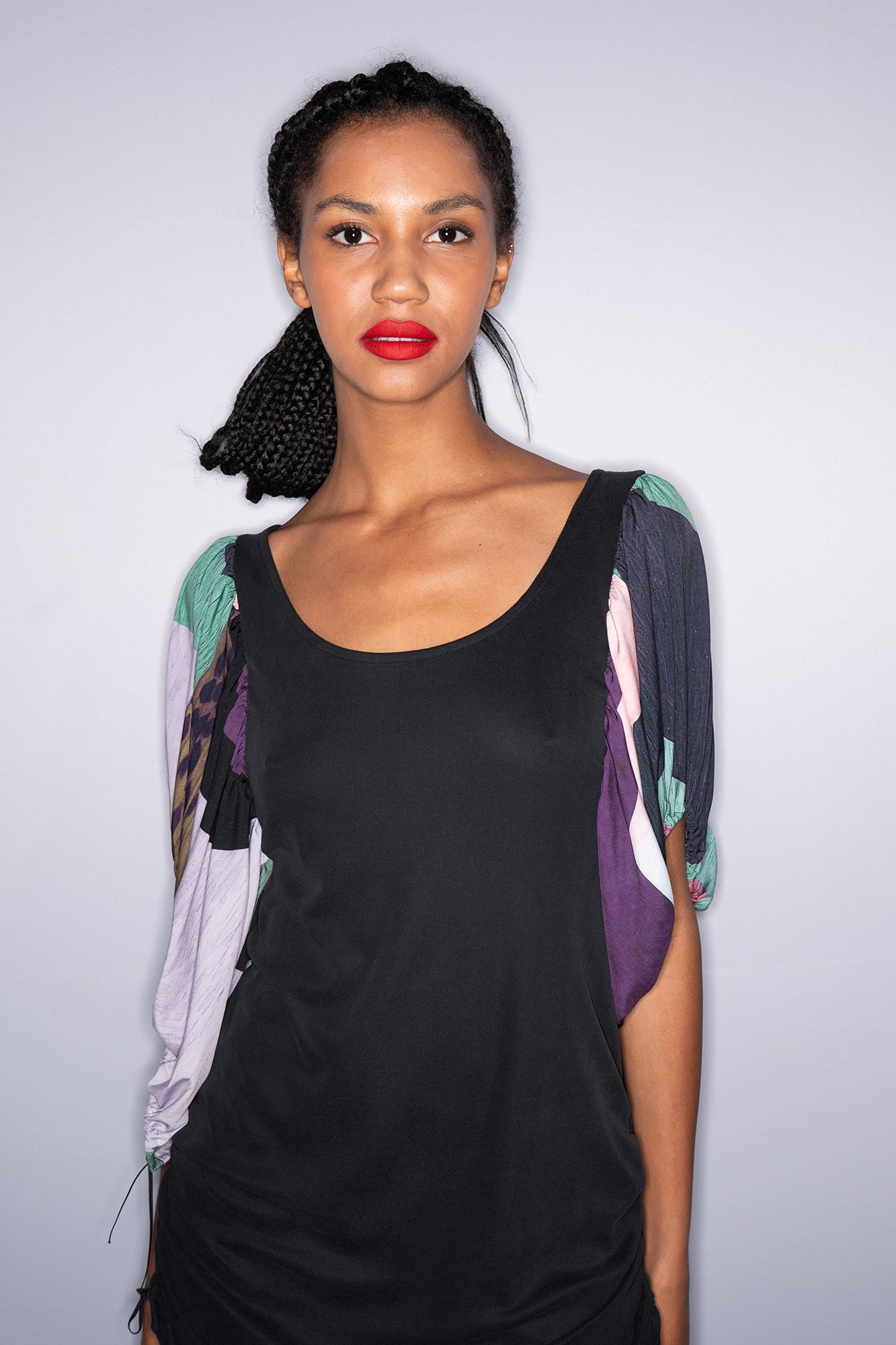 Ivy Shape Long Top - Black