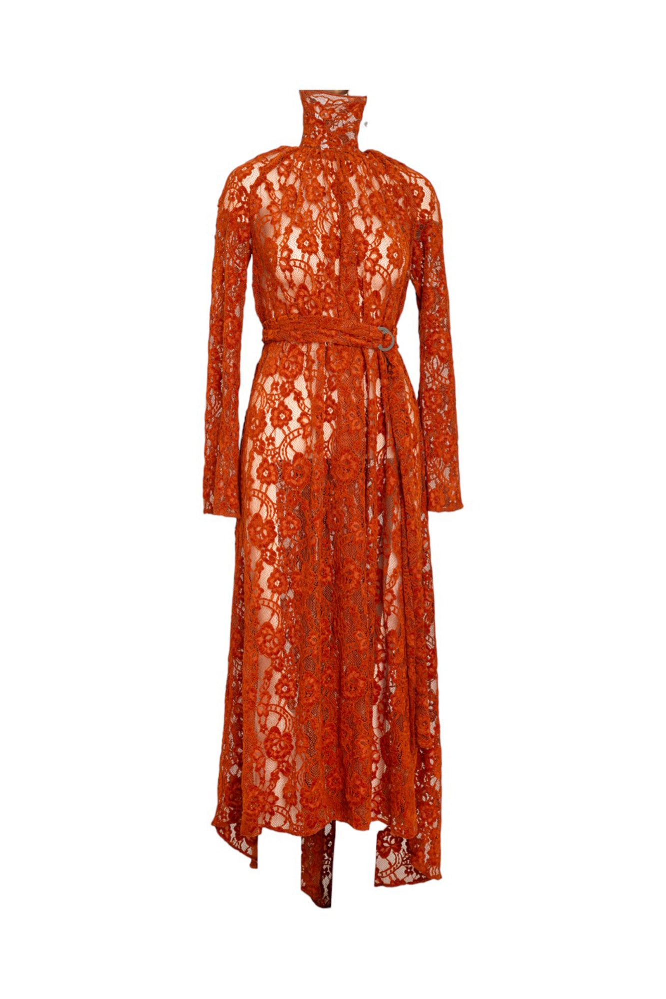Lace maxi dress from flowy lace fabric