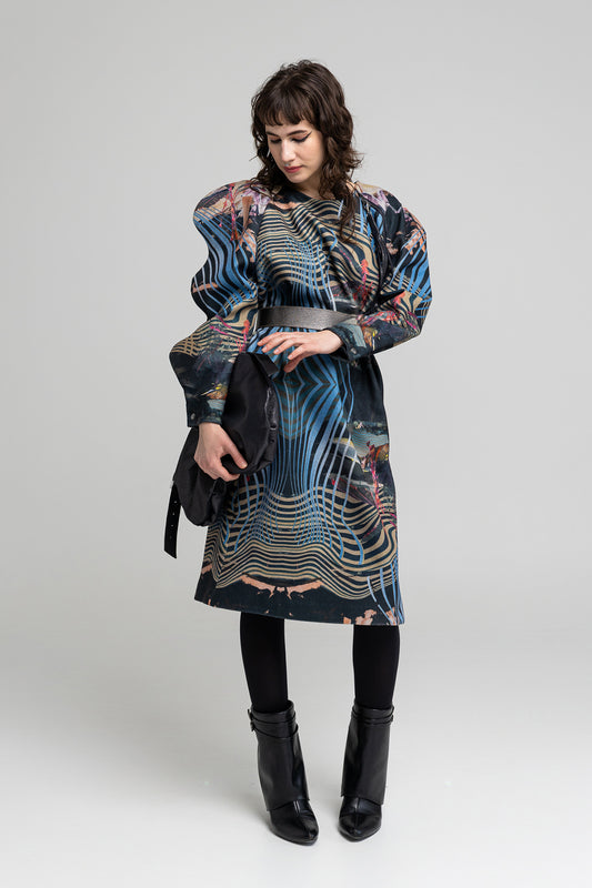 oversized midi slip-on dress straight hemline artista budapest