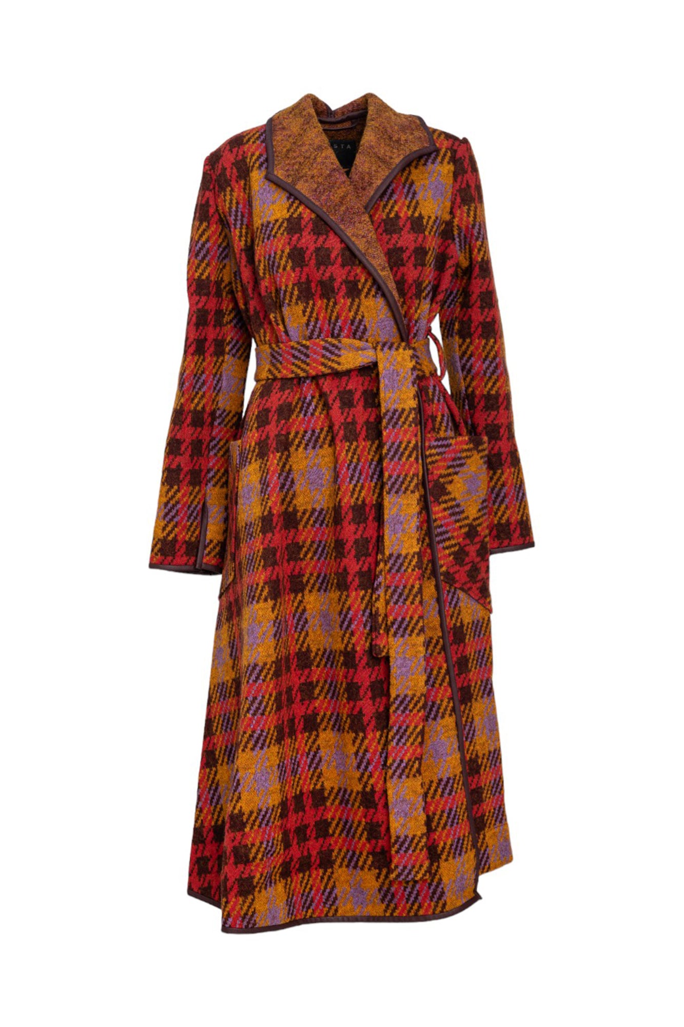 Maxi knitted warm coat