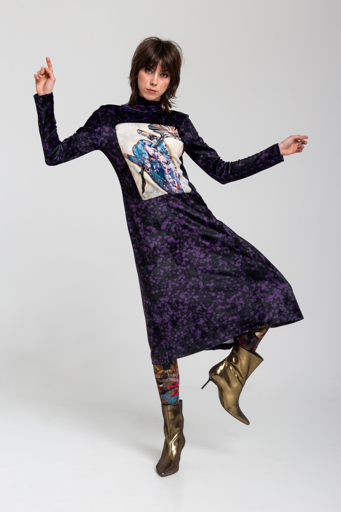 easy to wear midi velvet dress