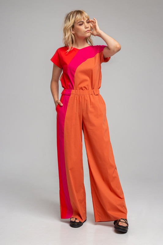 colourblock v-neck top artista budapest