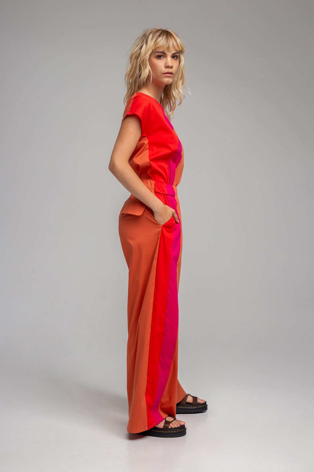 MONA RED palazzo pants