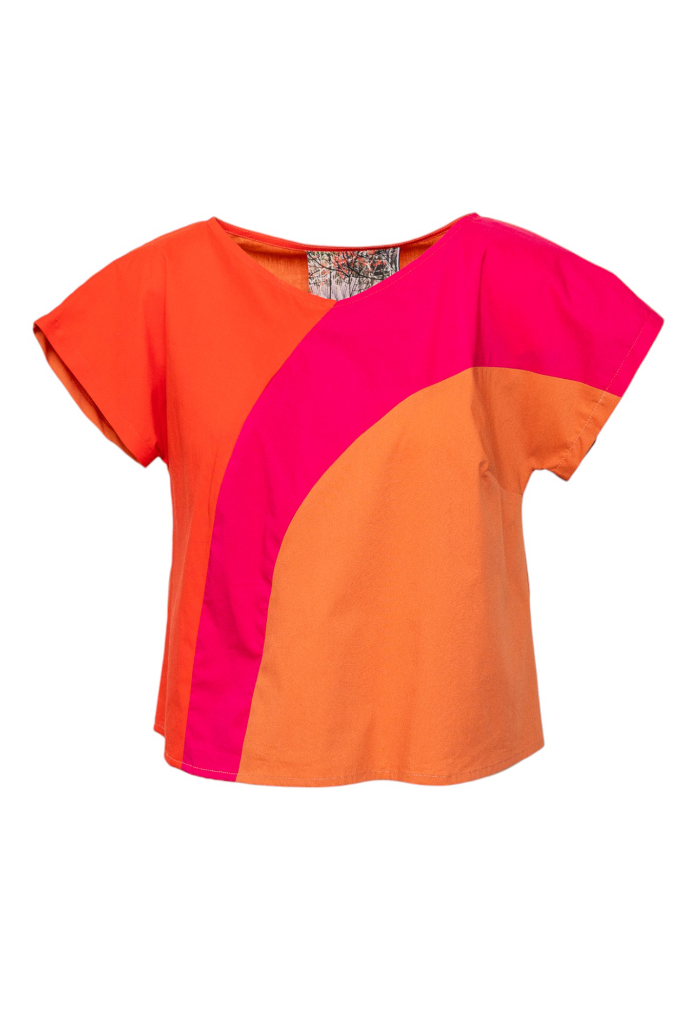 Mona Red V-neck Top artista budapest