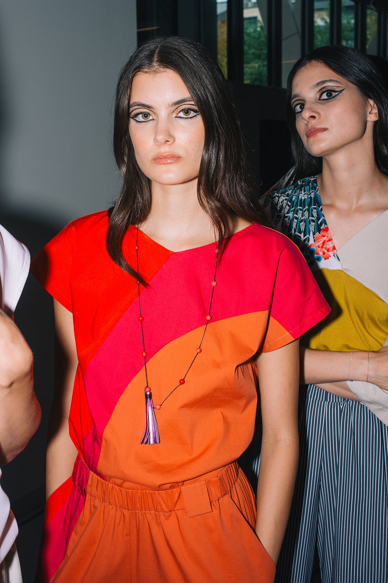 Mona Red V-neck Top at BCEFW Artista Budapest