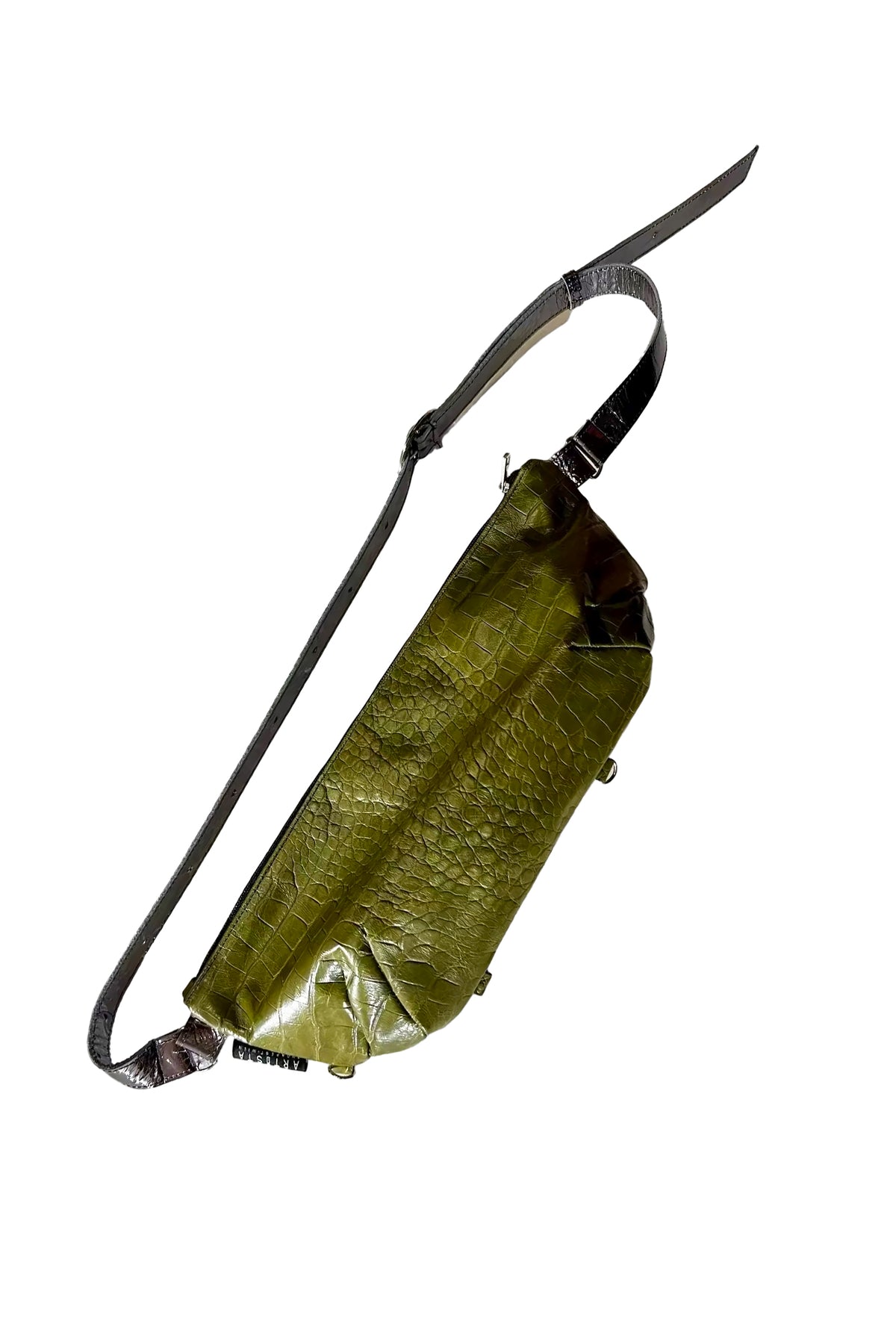 Moss Leather Ikebana Bag