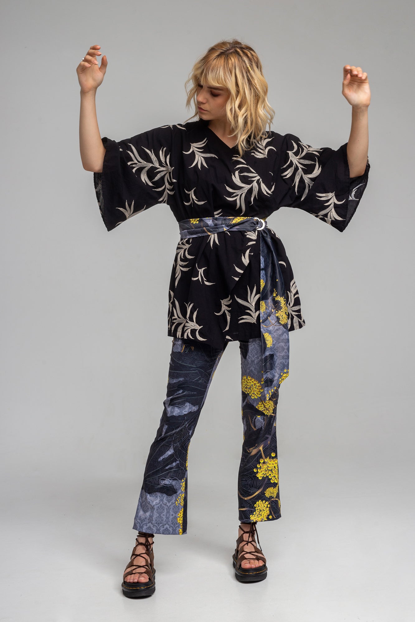 one-size cotton blend fabric kimono artista budapest