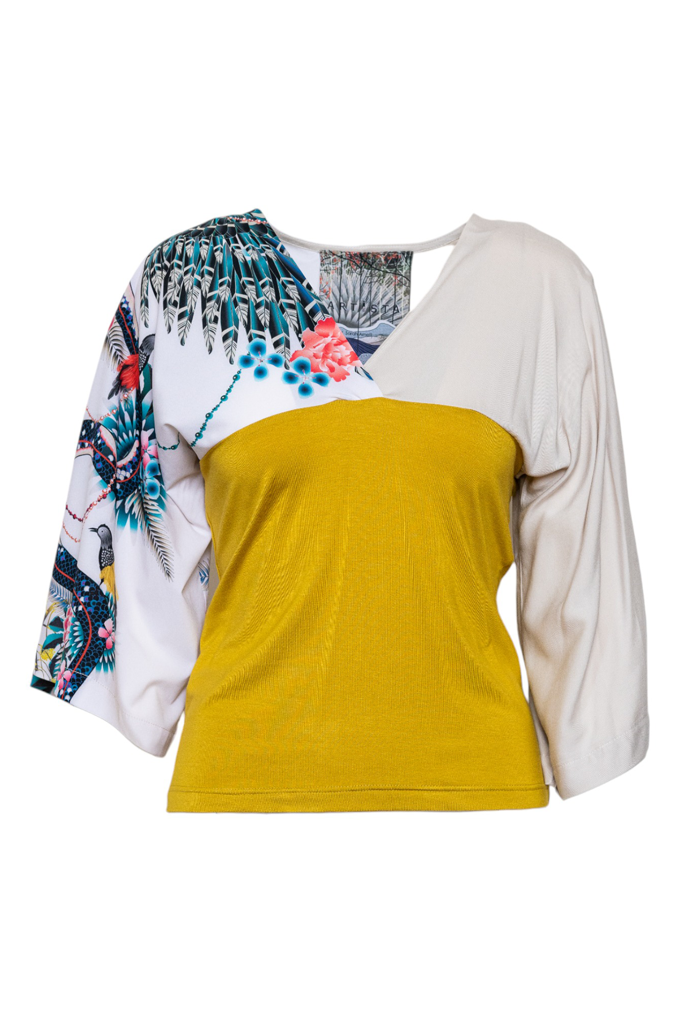 Natalie Oriental Printed Kimono Style Top Artista Budapest