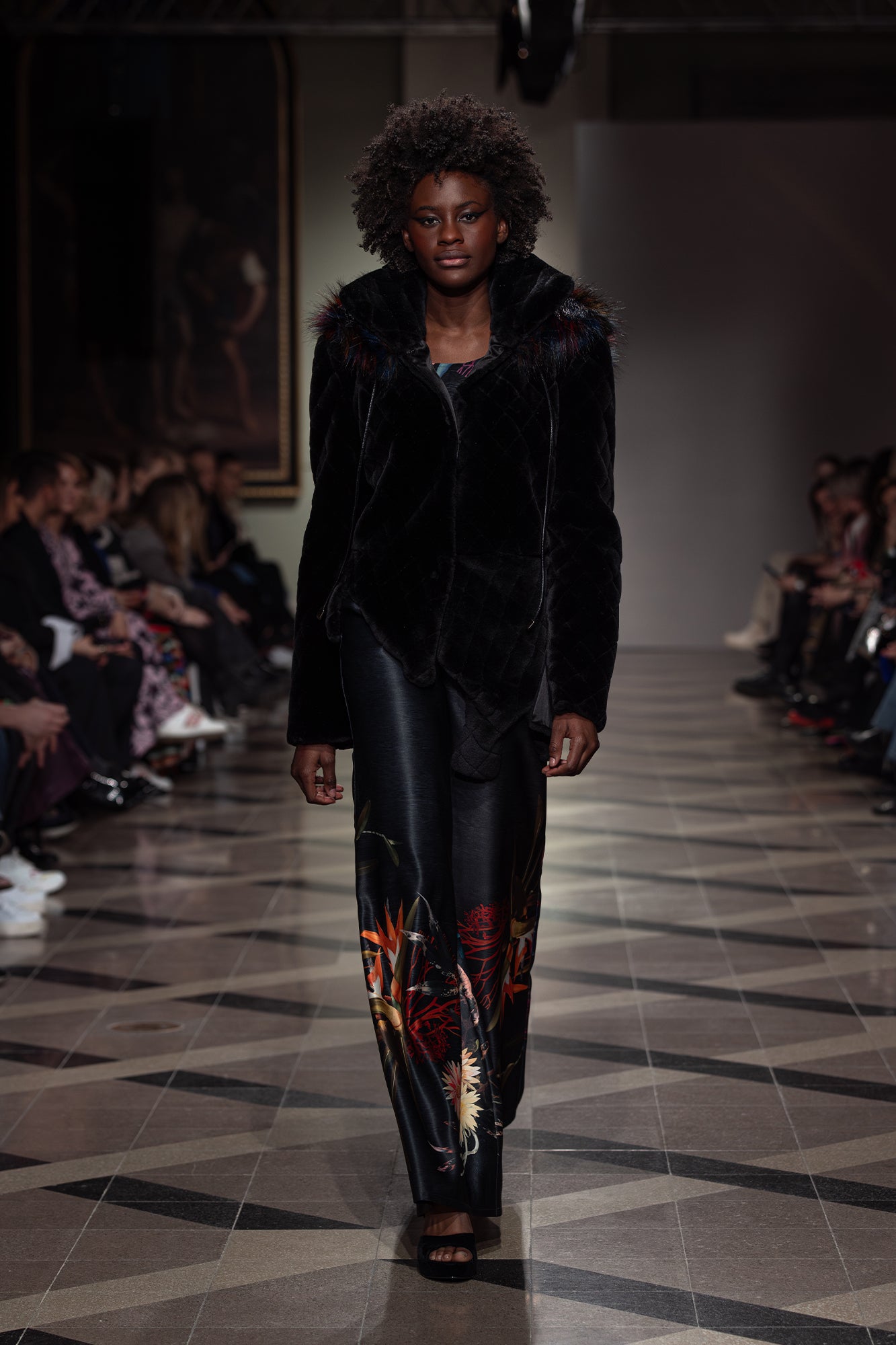 Night Hunt Fur Coat on the runway of bcefw