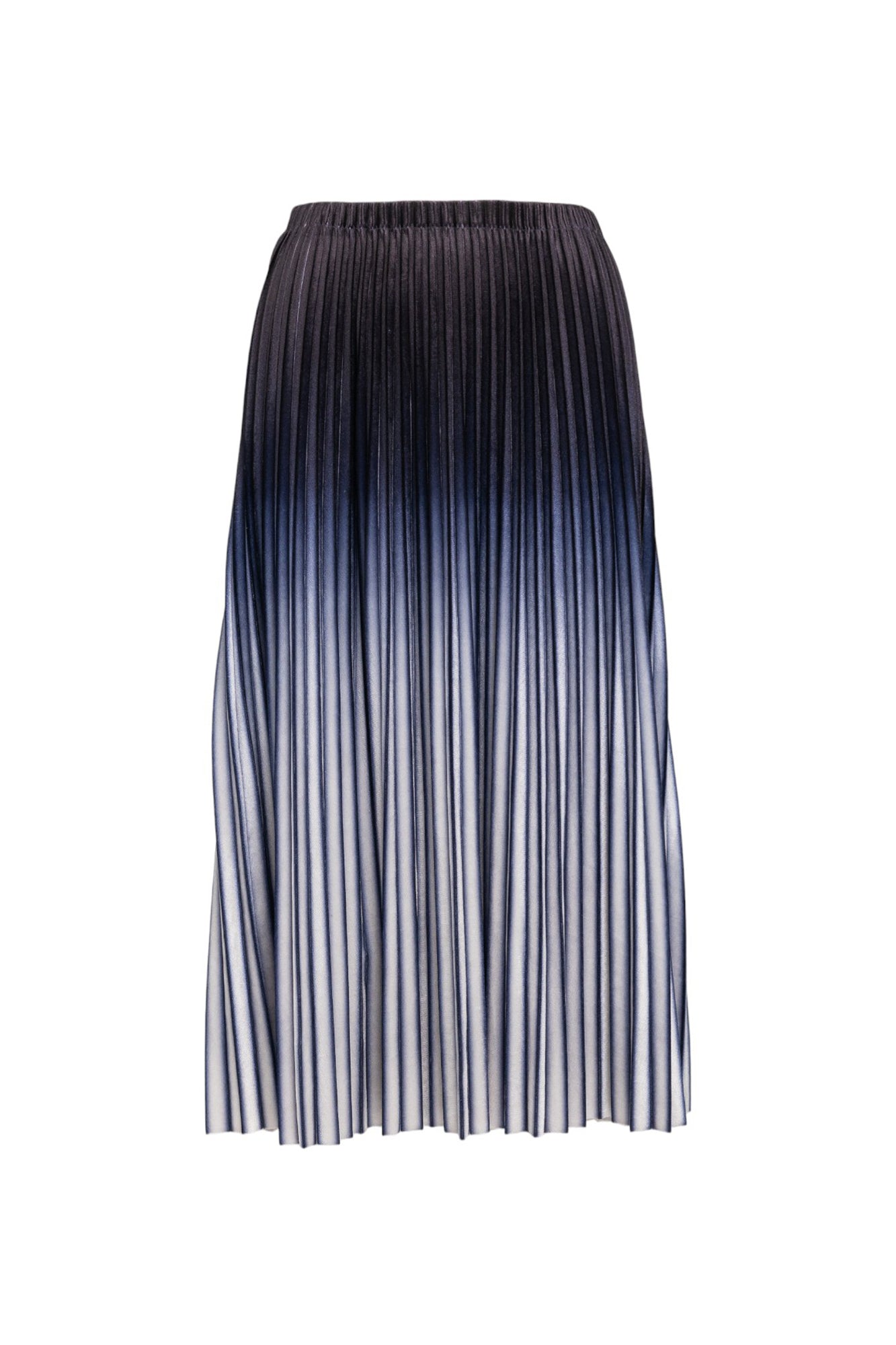 Pleated Midi Skirt shiny fabric