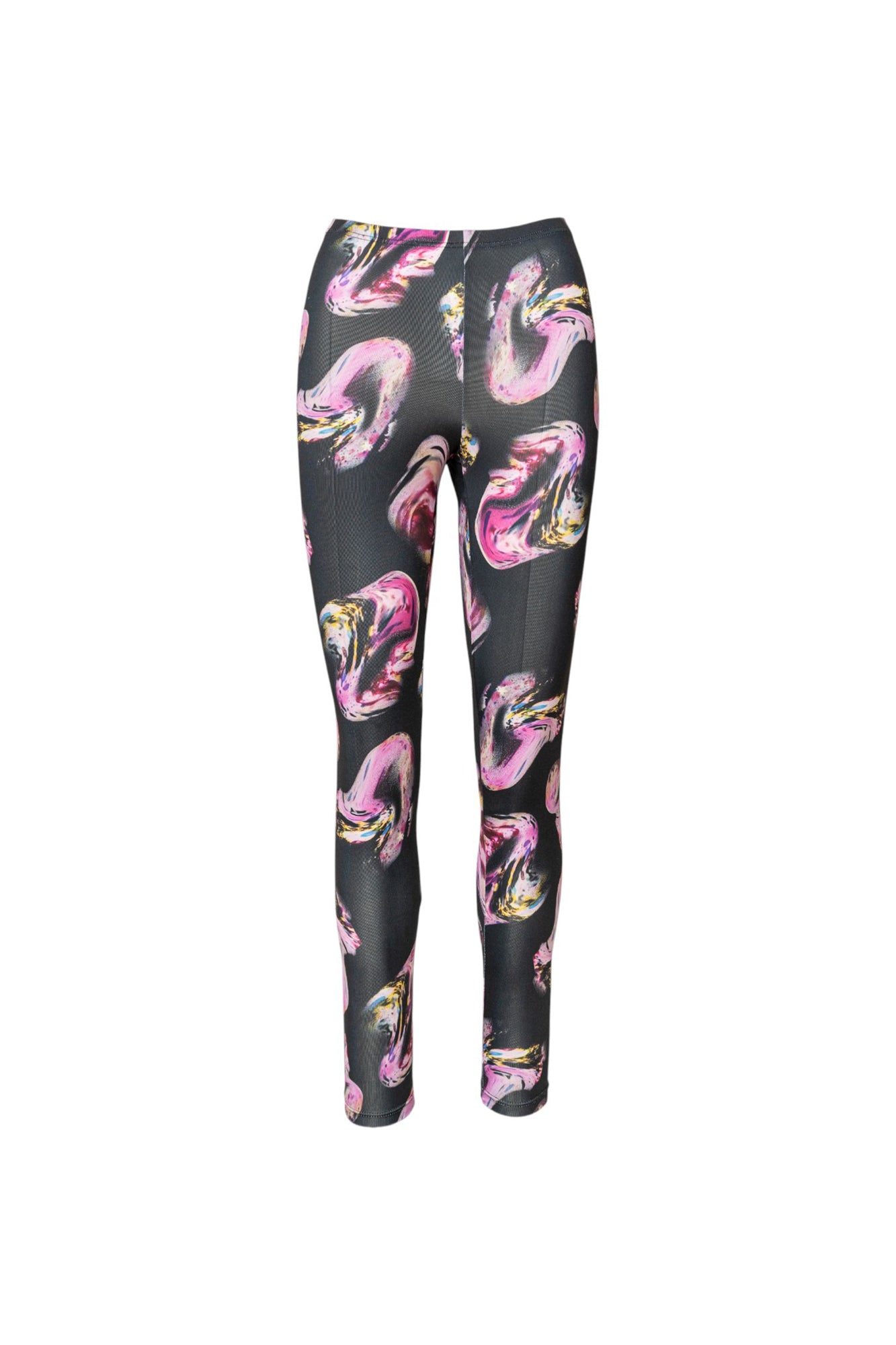 Rose Crystal Printed Elastic Leggings