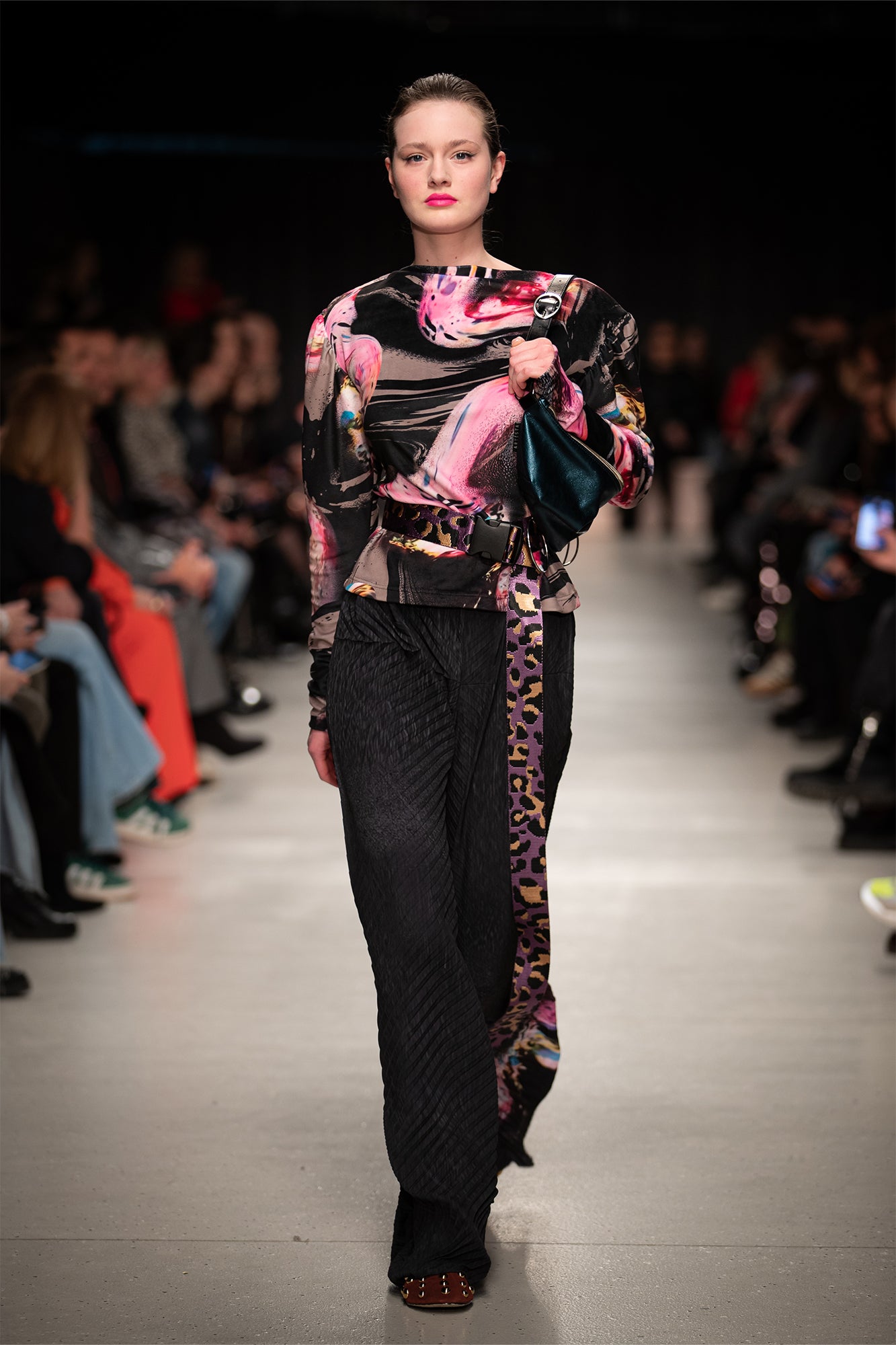Ruben Velvet Top wearing by model at Budapest Central European Fashion Week