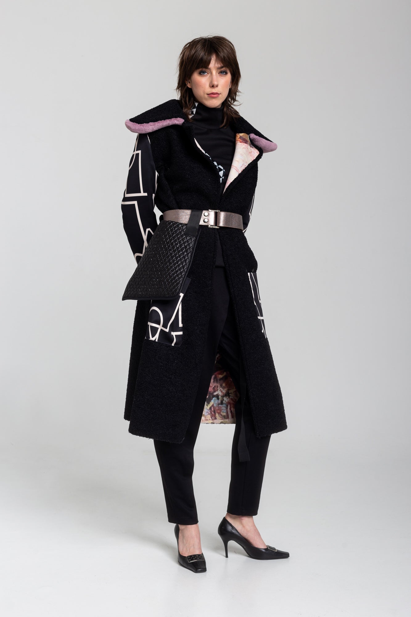 reversible coat midi cut