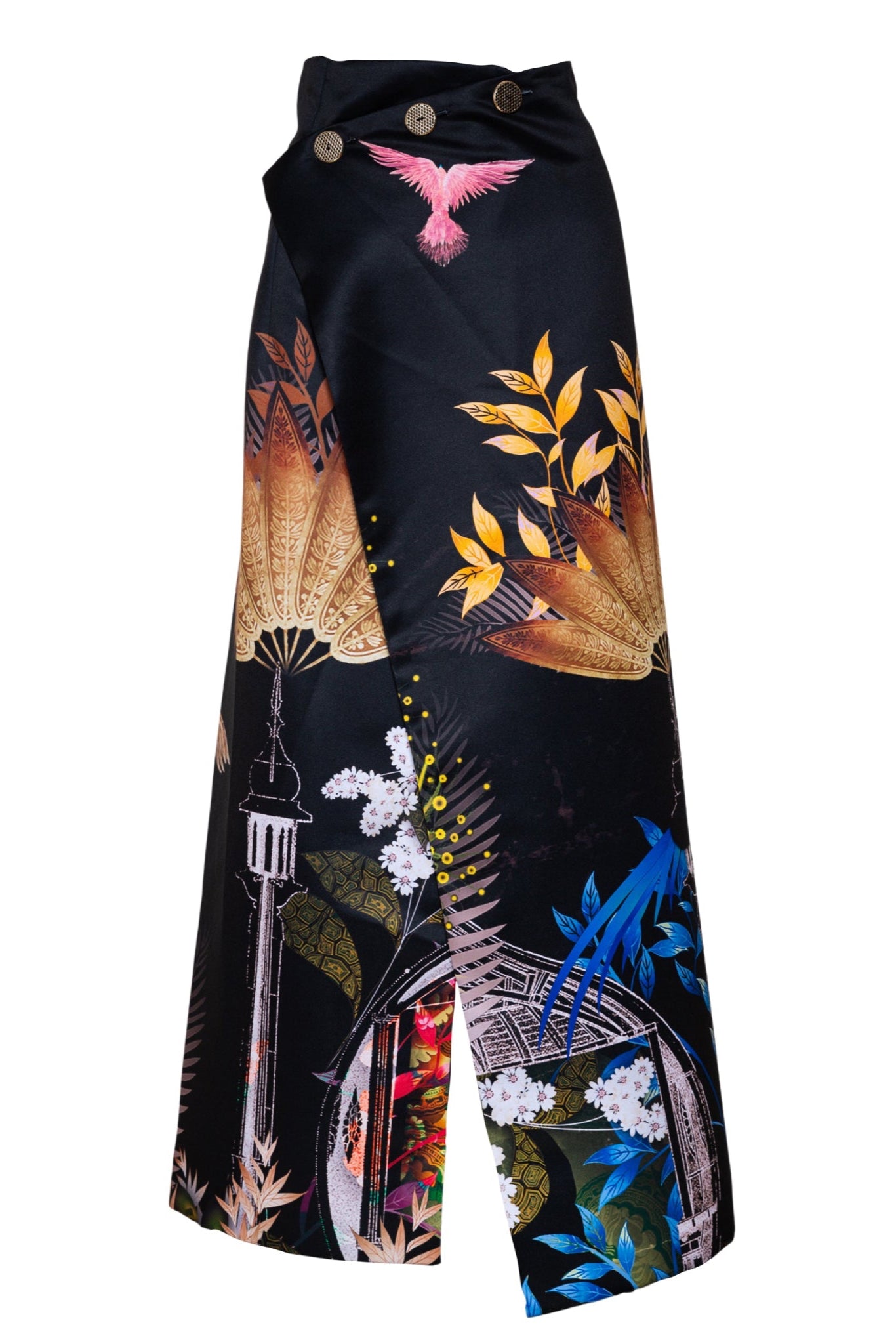 maxi skirt with unique print