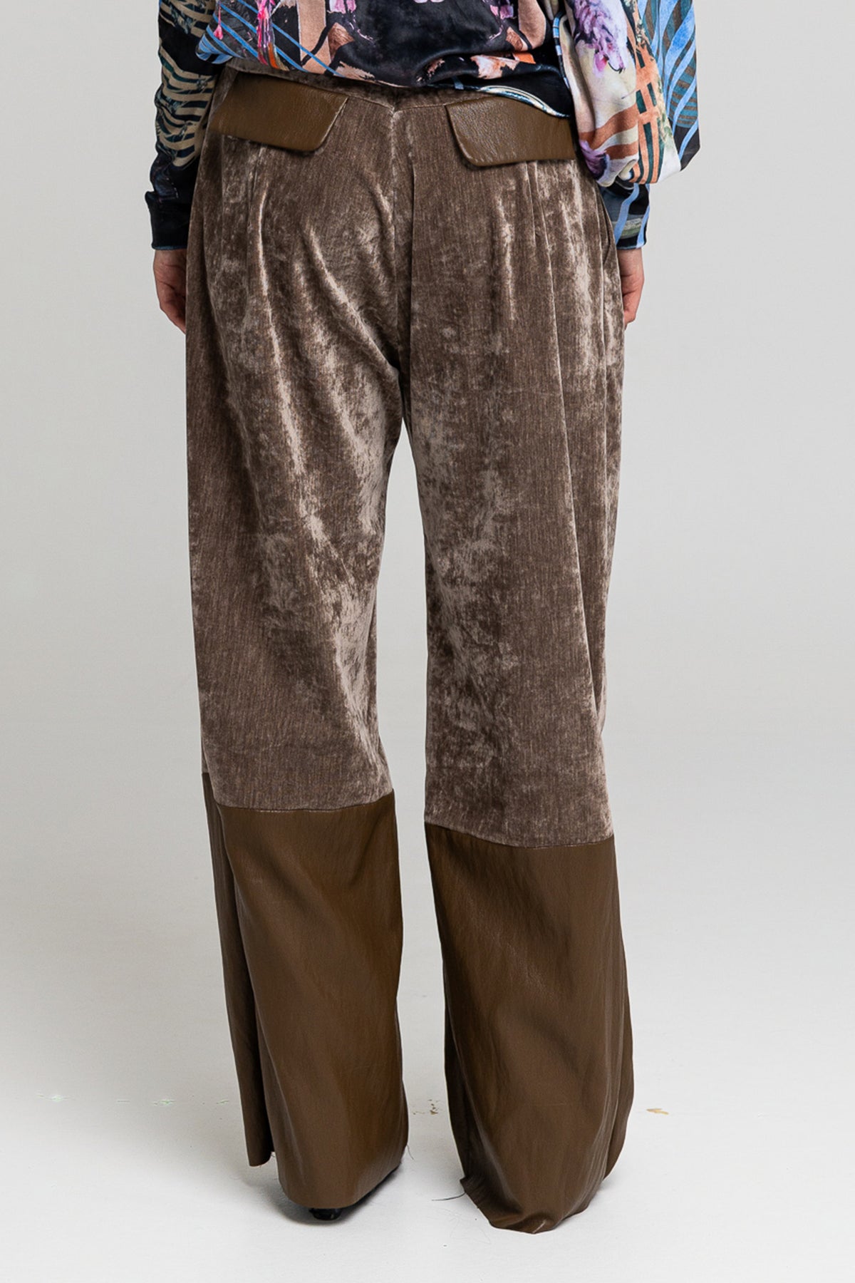 Seal Wide-Leg Velvet Pants