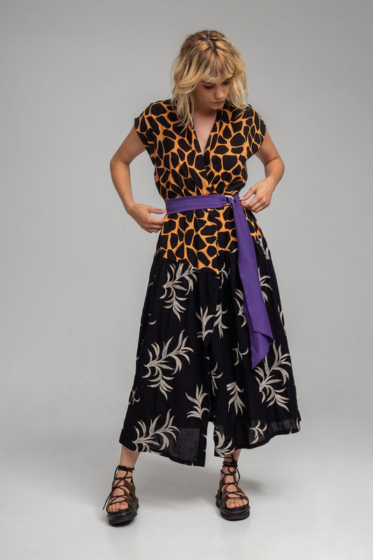 maxi wrap dress with embroidered skirt artista budapest