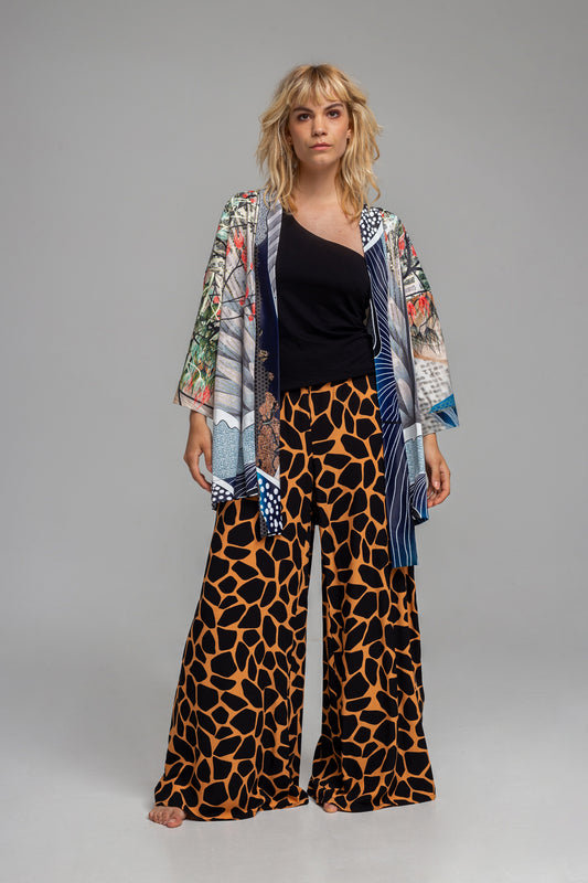 TERRA printed palazzo pants